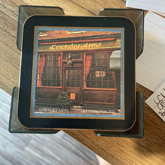 Vintage 6 pc set of Pimpernel English coasters with English pubs. EUC! - Picture 7 of 7